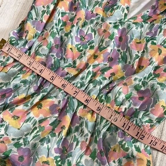 Banana Republic Ruffle Floral MIDI Dress Size Small NWT - Picture 9 of 12